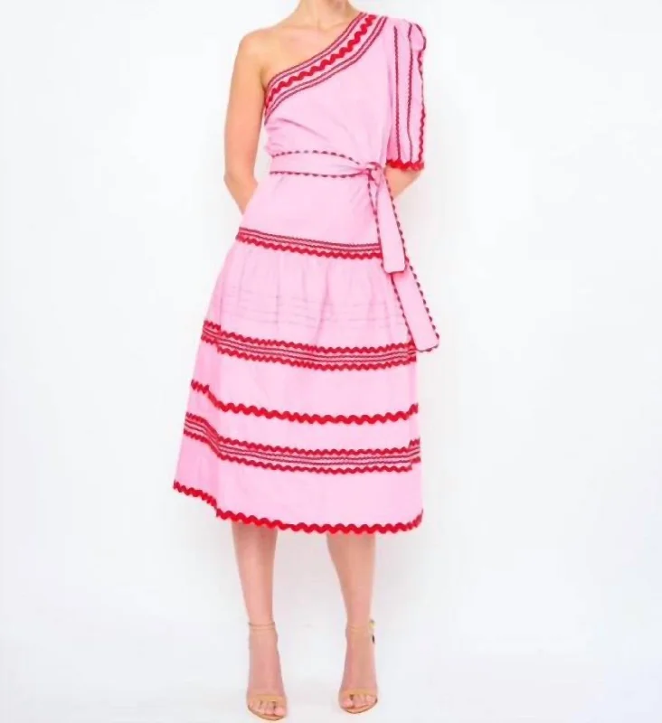 Kerrin Dress In Solid Pink Timeless Women's Clothes