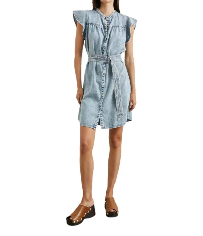 Letta Dress In Faded Indigo Women's Clothing For Holiday Travel