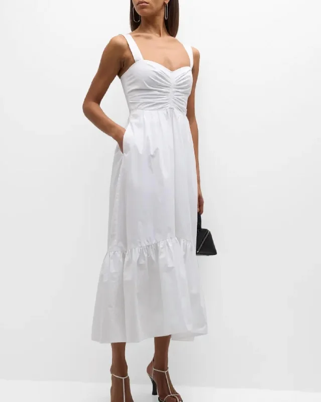 Lilah Ii Dress In White Women's Contemporary Apparel