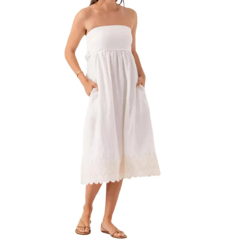 Logen Dress In White Women's Holiday Clothing