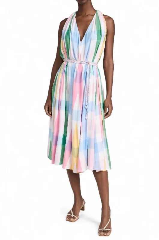 Marilyn Dress In Pastel Plaid Clothing Sales