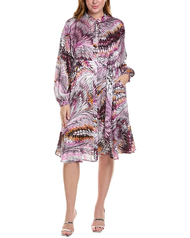 Marina Rinaldi Plus Dedal Shirtdress Women's Floral Print Outfit