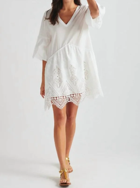 Martinez Dress In White Sophisticated Style