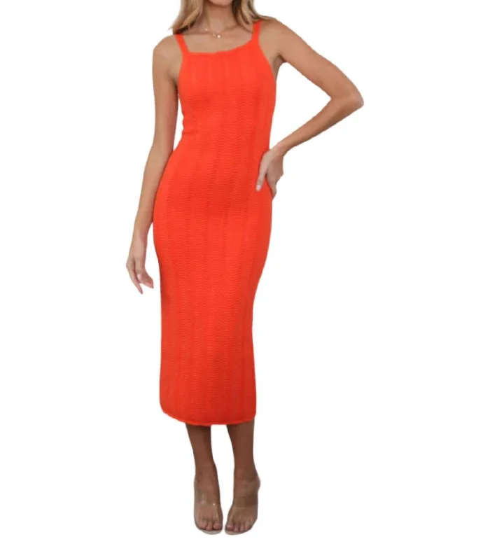 Melody Knit Dress In Orange Everyday Women's Fashion Trends