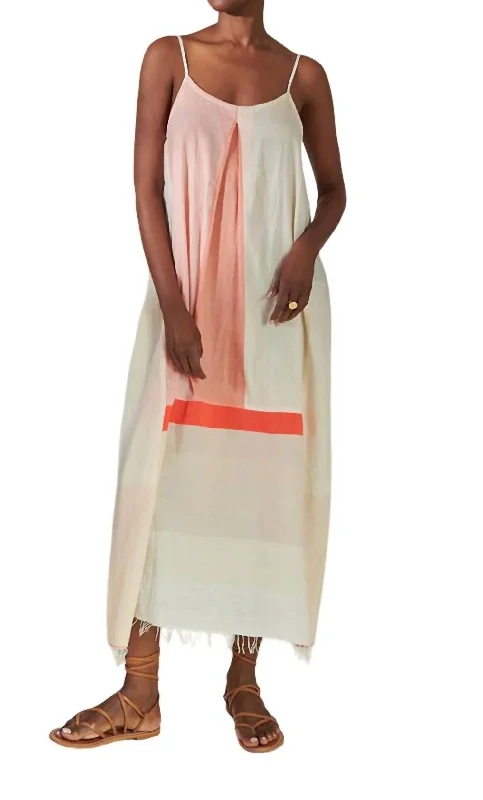 Nia Slip Dress In Ayele Blush Timeless Women's Clothing