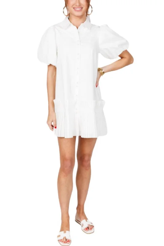 Parker Dress In White Women's Seasonal Wardrobe Clothing