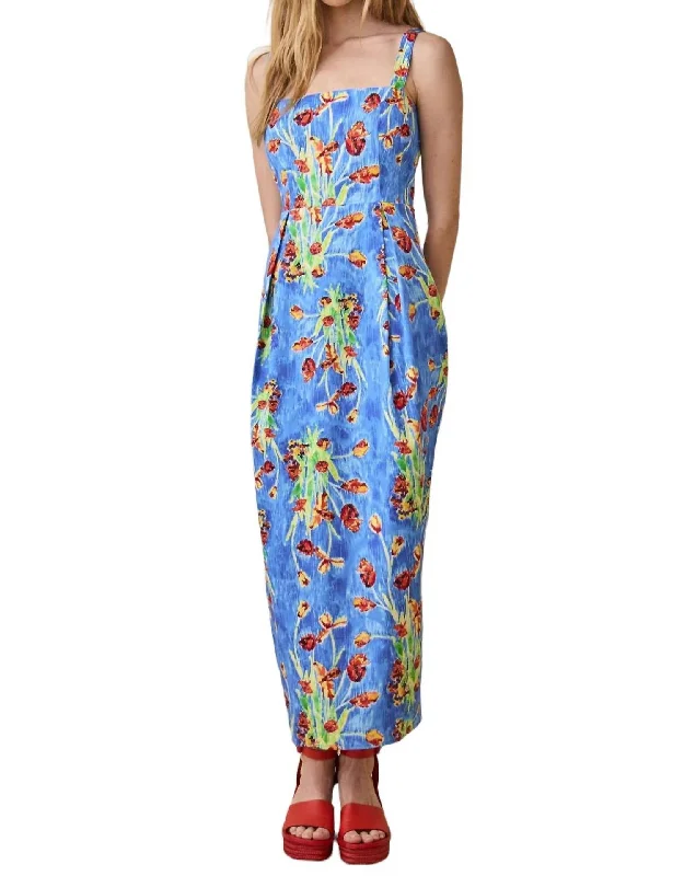 Sanders Dress In Tulip Bouquet Women's Clothing With Trendy Designs