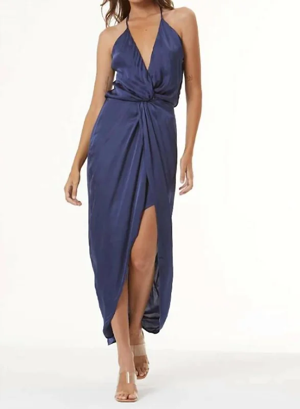 Siren Slip Dress In Vintage Indigo Formal Clothing For Women