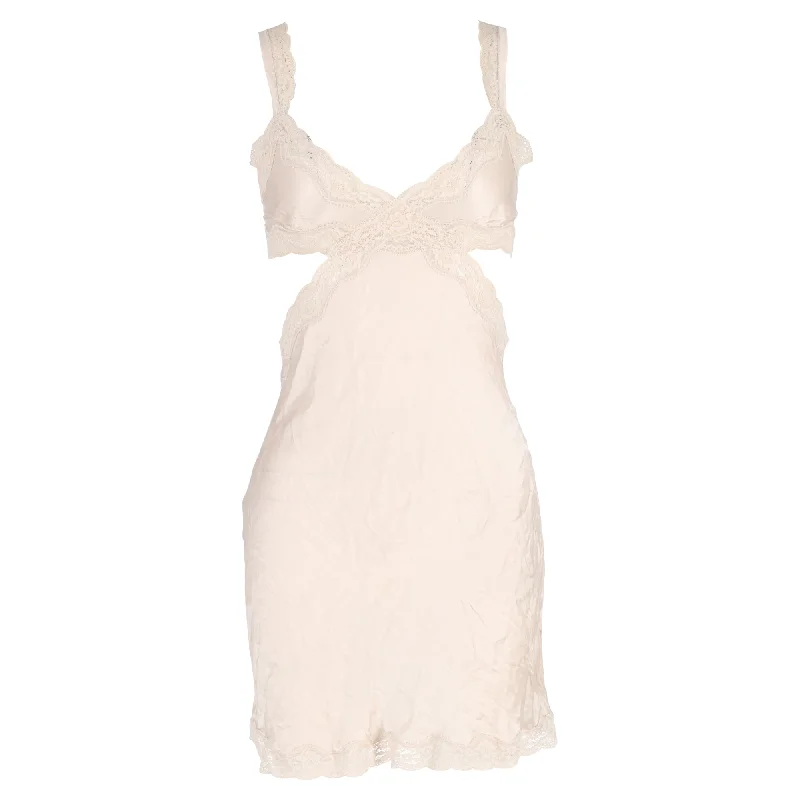 Stella McCartney Clara Whispering Stretch Chemise In Light Rose Silk Comfortable Women's Attire