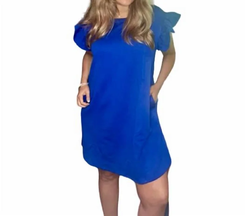 The Sleek Dress In Blue Women's Plus-Size Outfit