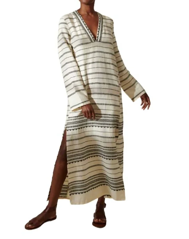 Theodora Column Dress In Linen Women's High-End Clothing