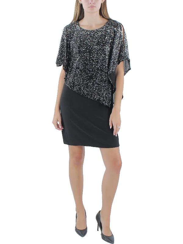 Womens Sequined Layered Cocktail And Party Dress Women's Online Clothing Boutique