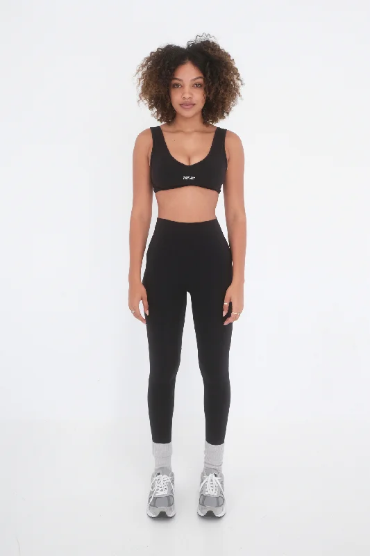 Alpine Sports Bra - Black Women's Activewear Outfit