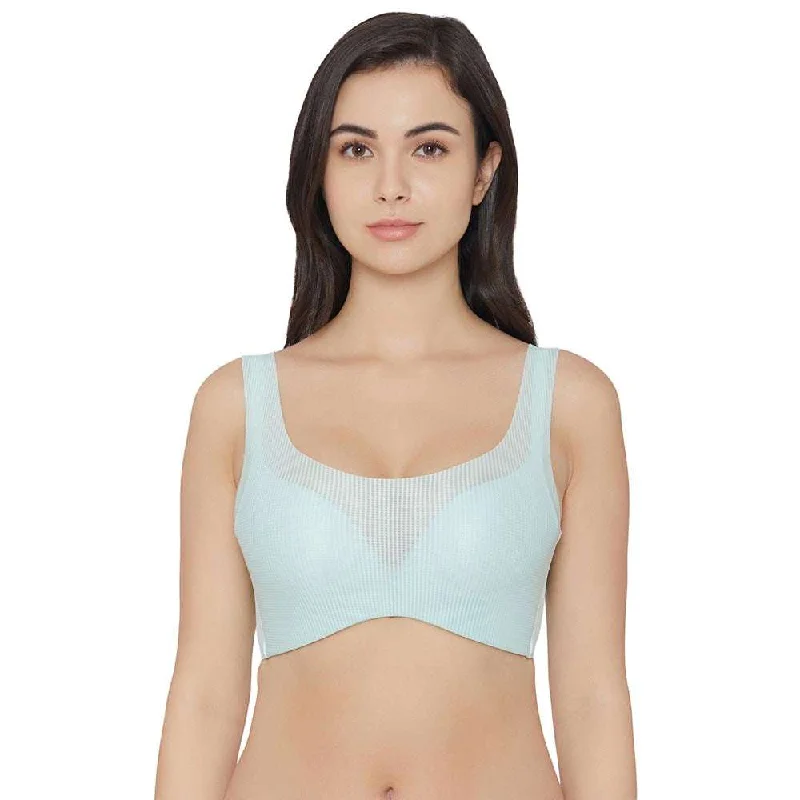 Aura Padded Non-wired 3/4th Cup Everyday Wear Full coverage Bra - Mint Green Affordable Women's Clothing