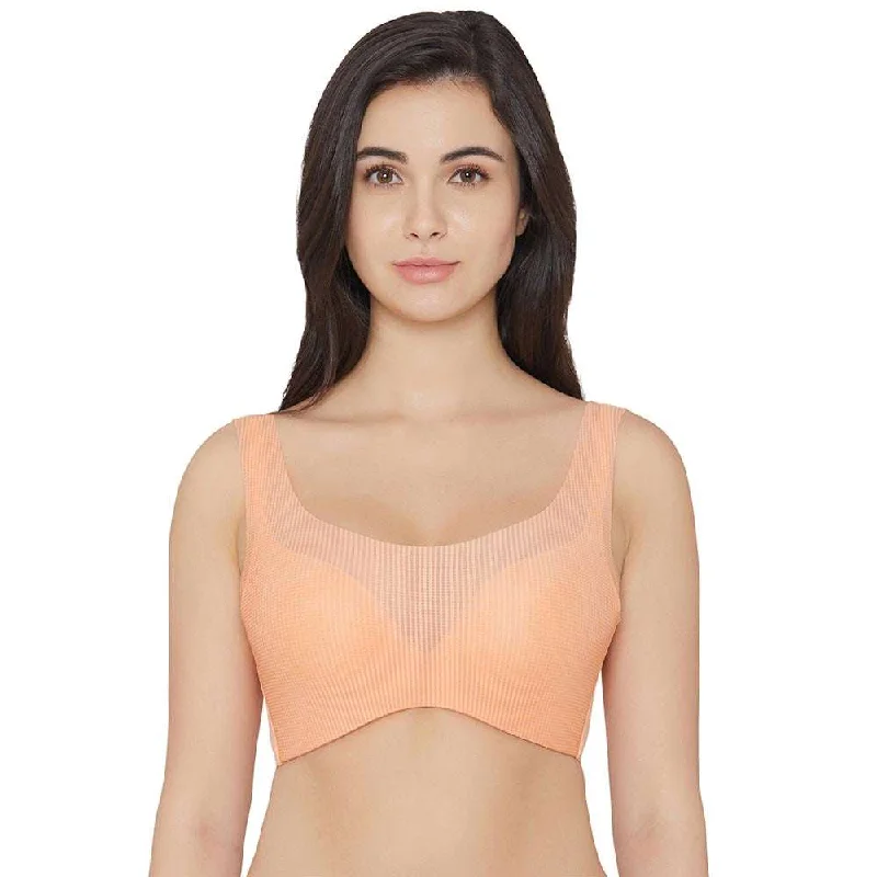 Aura Padded Non-wired 3/4th Cup Everyday Wear Full coverage Bra - Orange Women's Sporty Clothes