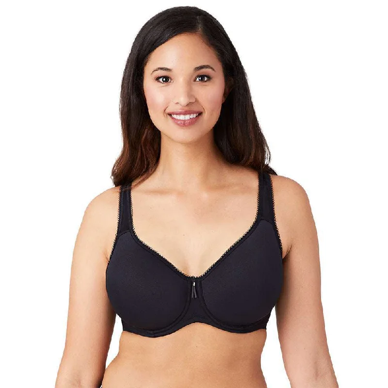 Basic Beauty Padded Wired Full Coverage Full Support Everyday Comfort Spacer Cup Bra-Black Women's Clothing For Holiday Travel