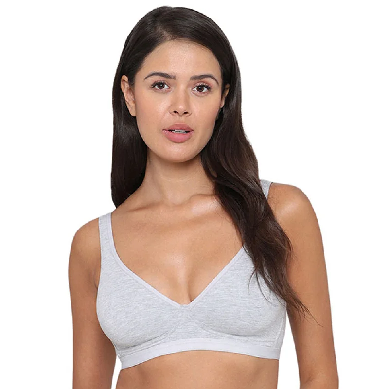 BASICS Essentials2.0 Non-Padded Non-Wired Full Cup Everyday Wear T-shirt Bra - Grey Women's Vacation Outfit