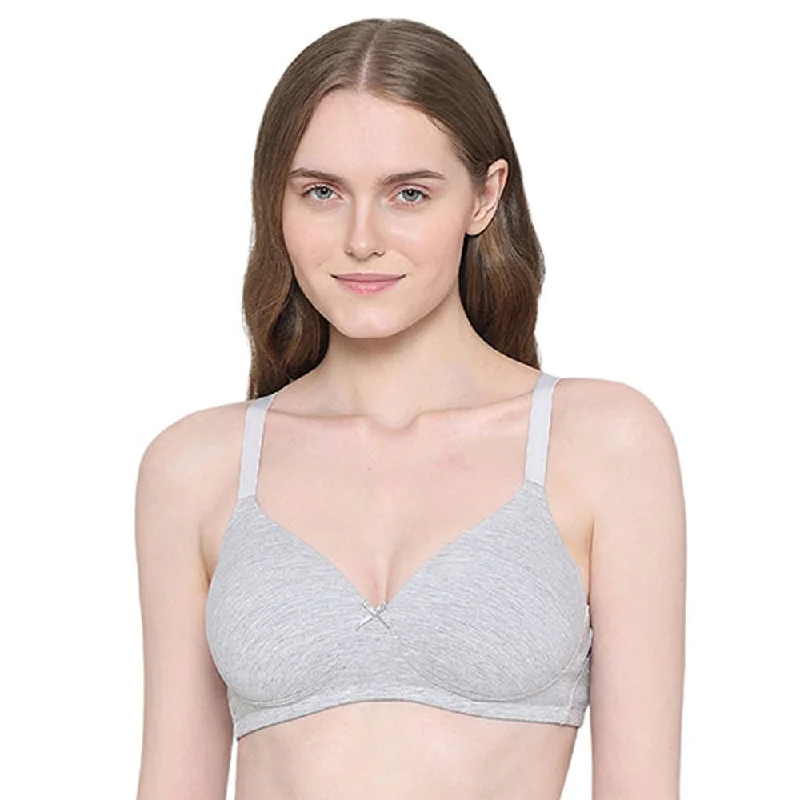 BASICS Essentials2.0 Padded Non-wired 3/4th Cup Everyday Wear T-shirt Bra - Grey Comfortable Outfit For Women