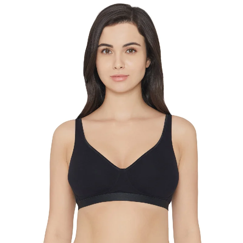 BASICS Essentials2.0 Non-Padded Non-Wired Full Cup Everyday Wear T-shirt Bra - Black Women's Transitional Outfit