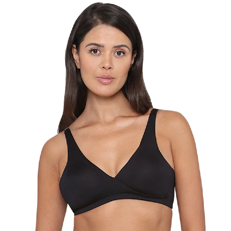 BASICS It’s Perfect  Non-Padded Non-Wired Full Cup Everyday Wear Comfort Fit Bra - Black Women's High-Fashion Outfit