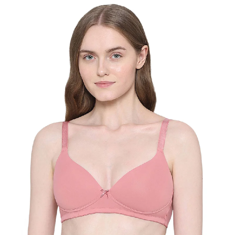 BASICS Zoe Padded Non-wired 3/4th Cup Everyday Wear Comfort Fit T-shirt Bra - Pink Women's Evening Attire