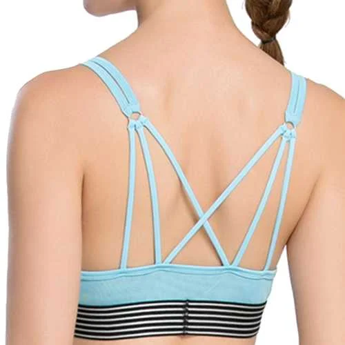 Women Sexy Breathable Cross-Criss Wireless Bra Key Hole Front Sports Yoga Underwear Luxury Women's Clothing