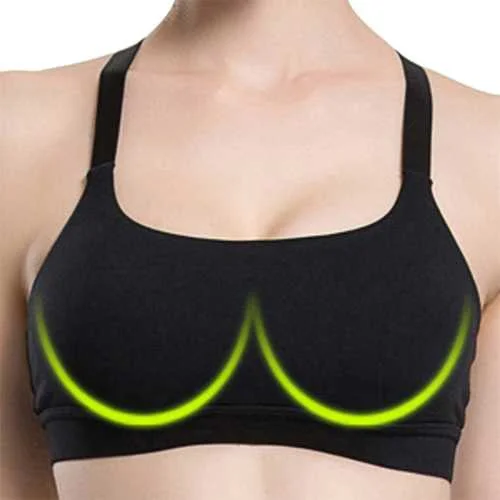 Cross-Back Wireless Sports Bra Black Adjusted Breathable Yoga Vest High-Fashion Women's Clothing