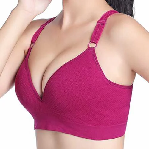 Push Up Wireless Deep V Sports Yoga Bra Tops Athleisure Wear