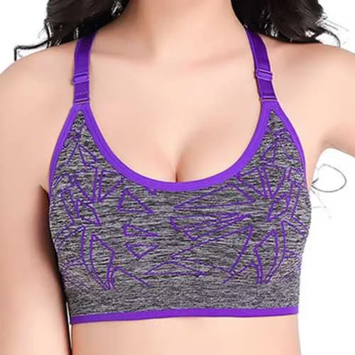 Quick-dry Wireless Shockproof Stretchy Overhead Yoga Sport Bra Edgy Fashion