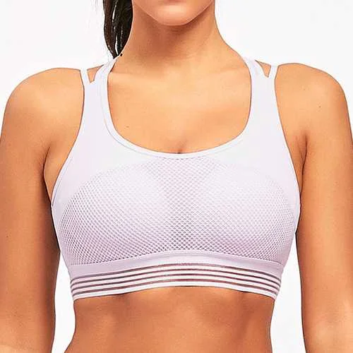 Quick-drying Shockproof Stretch Cross Straps Sports Bra Woman Clothing