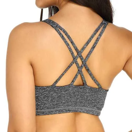 KISSLACE Overhead Criss-Cross Shockproof Sporty Bras Comfortable Loungewear for Women