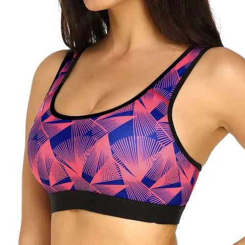 KissLace Printed Shockproof Padded Fitness Sports Bra Feminine Dresses for Women in Bold Prints