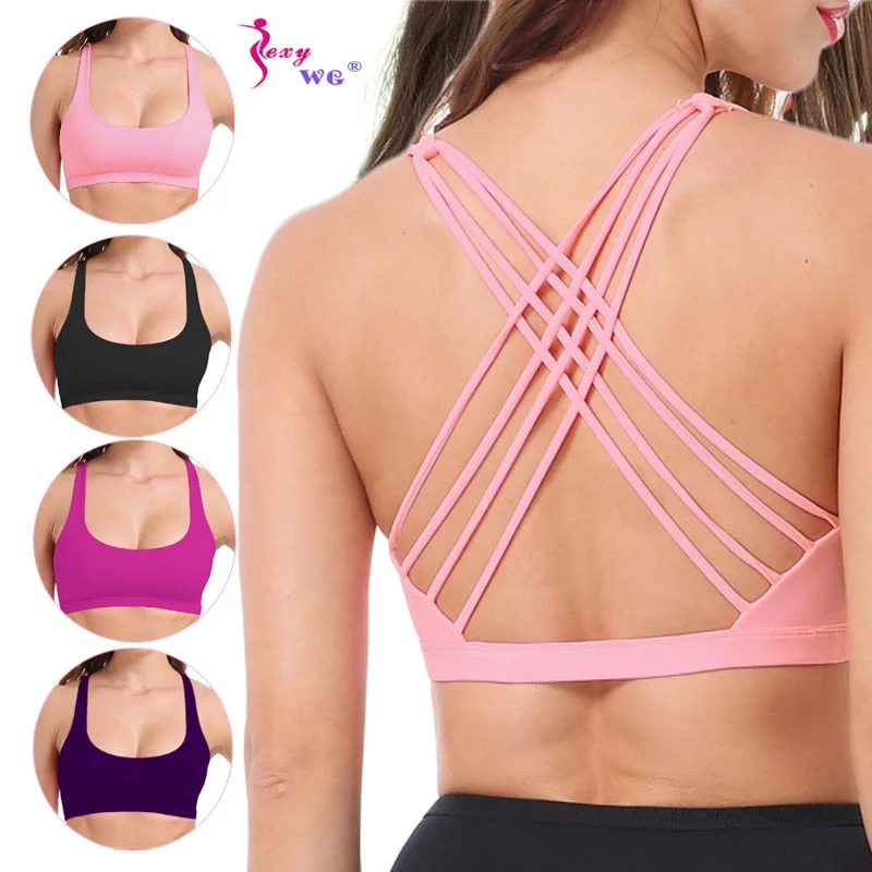 Cross Back Open Halter Sports Bras Flash Sale Event