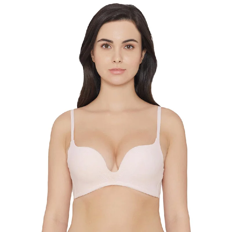 Ecozen Padded Non-wired 3/4th Cup Everyday Wear Push-up Bra - Light Pink Women's Clothing