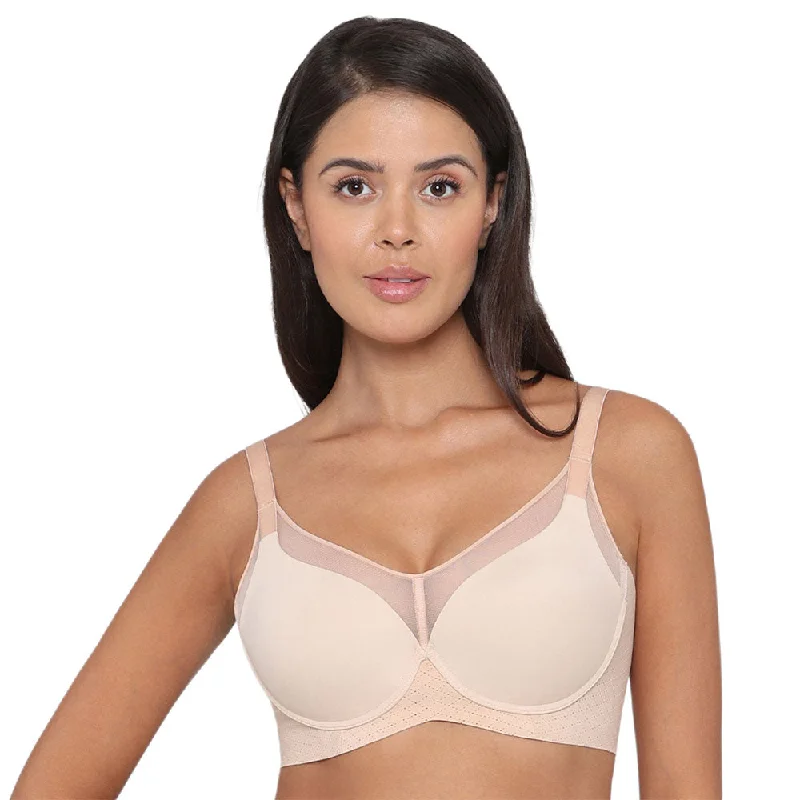 Franca Padded Non-wired Full Cup Everyday Wear Full coverage T-Shirt Bra - Beige Women's Work Outfit For The Office