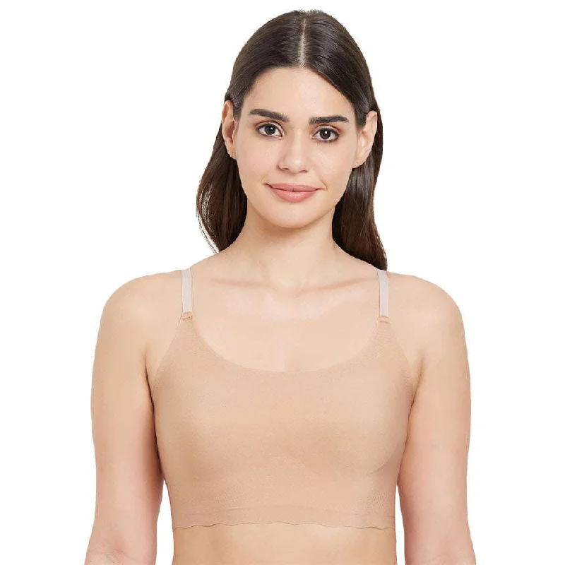 Gococi Padded Non-Wired Full Coverage Seamless T-Shirt Bra - Beige Casual Fashion Trends for Women