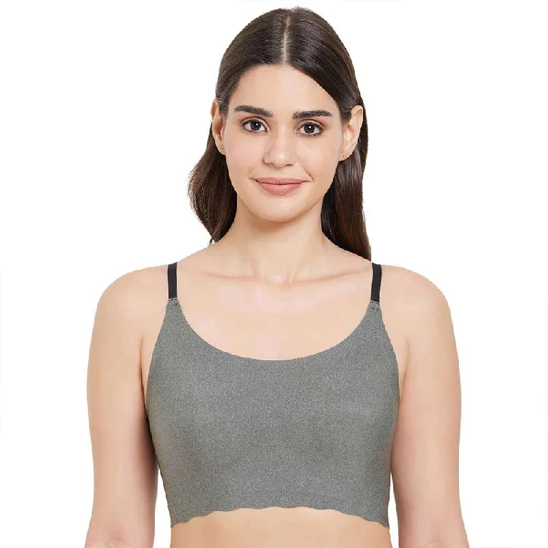 Gococi Padded Non-Wired Full Coverage Seamless T-Shirt Bra - Grey Chic Casual Wardrobe Essentials