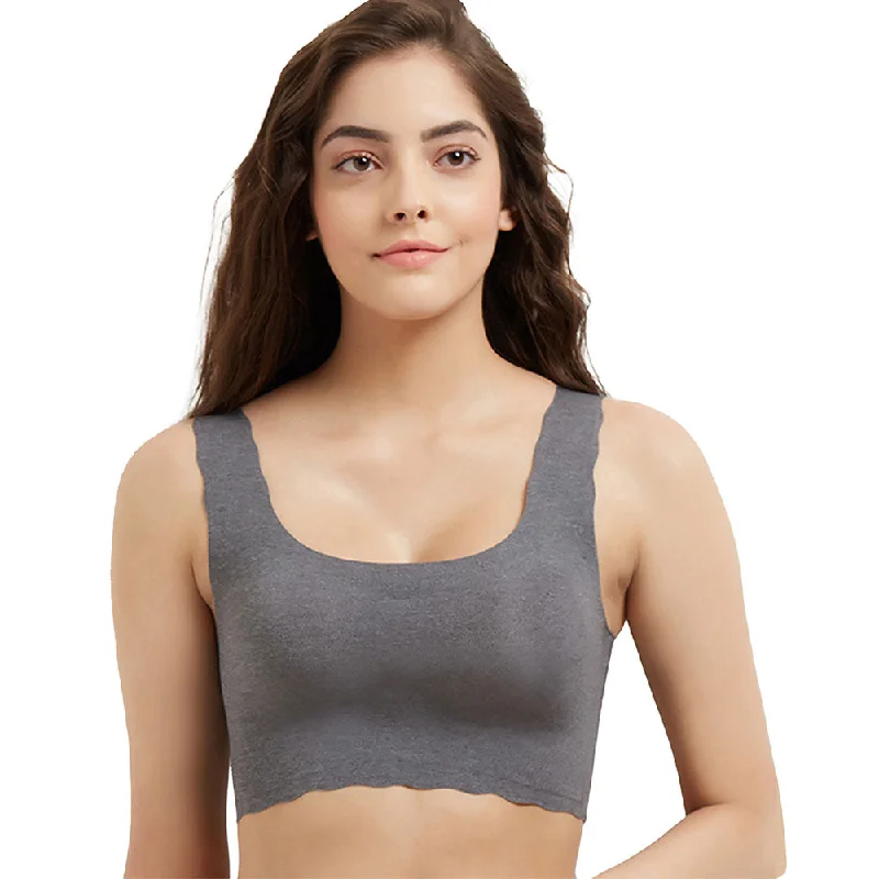 Gococi Padded Non-wired Full Cup Everyday Wear Full coverage T-Shirt Bra - Grey Stylish Everyday Clothing