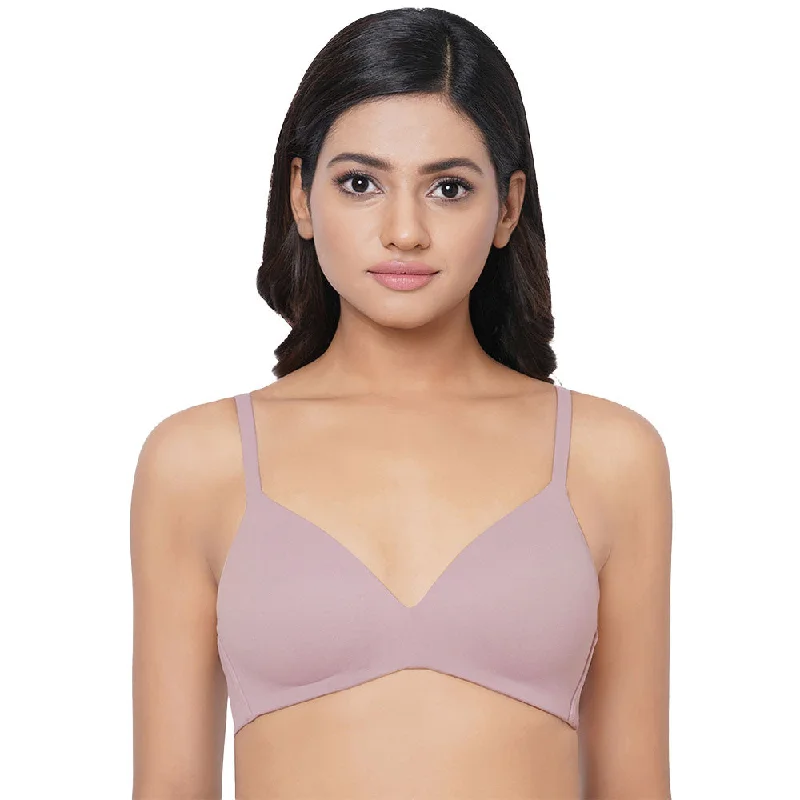 How Perfect Padded Non-wired 3/4th Cup Medium Coverage Seamless T-Shirt Bra - Mauve Versatile Women's Clothing for All Occasions