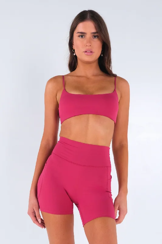 Luxe Sports Bra - Raspberry Outlet Clothing