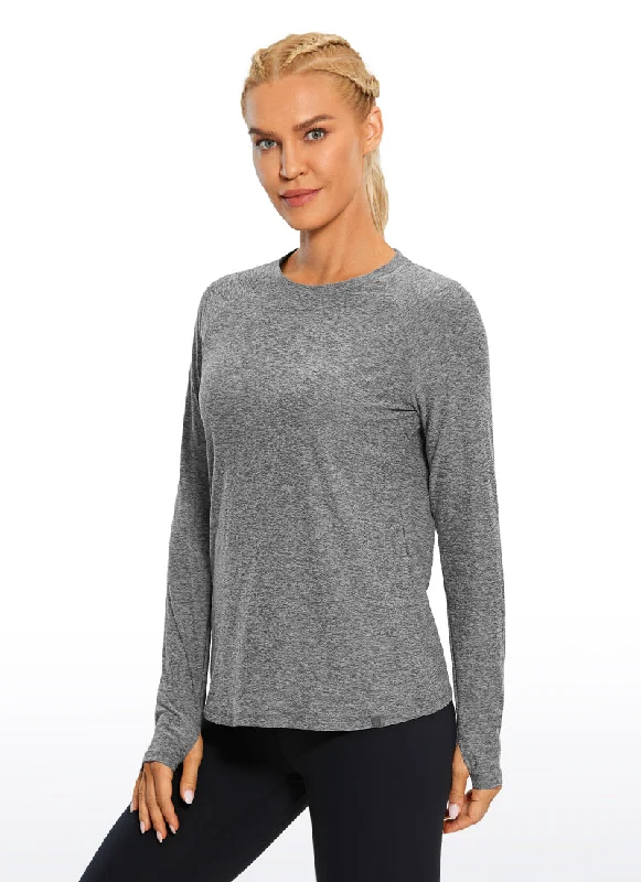 Yoga Long Sleeves Thumbholes Women's Elegant Garments