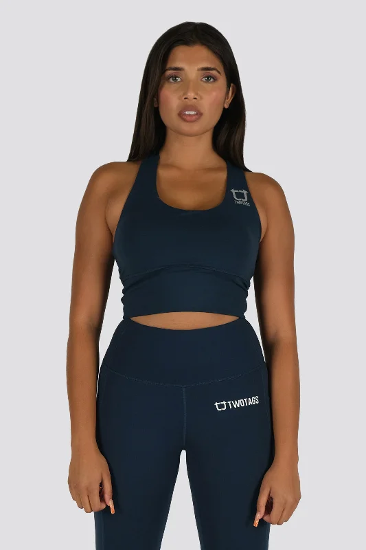 Vibe X Supportive Cropped Tank - Ocean blue Women's Comfortable Lounge Attire